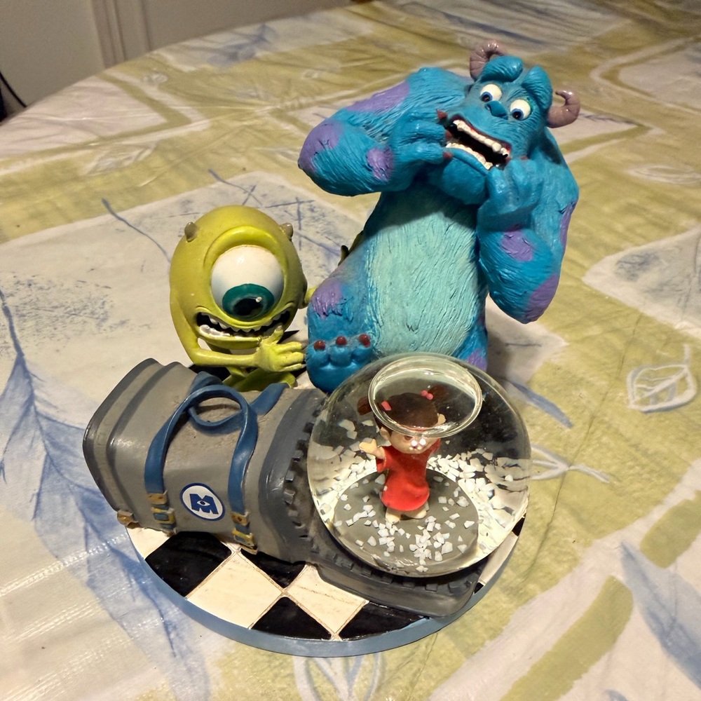 Disney Monsters Inc. Blue and Green Snow Globe